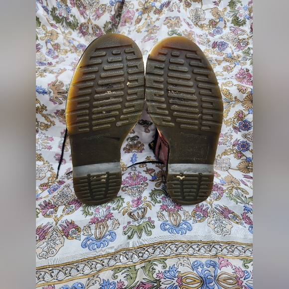 Vintage Dr Martens iridescent pink made in England genuine leather boots - Picture 3 of 5